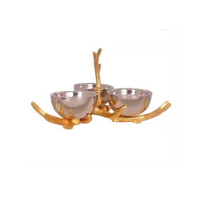 ชามอลูมิเนียมตกแต่งอย่างมีสไตล์สำหรับตกแต่งโต๊ะงานแต่งงานผลไม้ของหวานผลไม้แห้งผลไม้เสิร์ฟในบ้านห้องครัวโต๊ะรับประทานอาหาร - Product Image 1