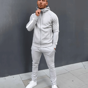 Chándal de invierno duradero para hombre, elegante, 100% algodón, ropa informal para gimnasio, talla grande, ecológico, elástico en cuatro direcciones, ligero - Product Image 2