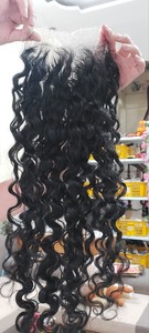 Raw Vietnam Virgin Hair Cuticle Aligned Water Wave Loose <b>Curly</b> <b>Bundle</b> and 13x6 13x7 13x8 Frontal HD High Grade - Product Image 6