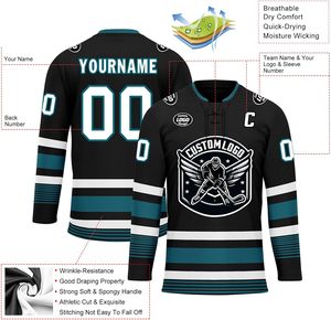 Maillot de hockey sur glace personnalisé direct d'usine tissu respirant à séchage rapide parfait pour les matchs d'équipe et les séances d'entraînement - Product Image 2