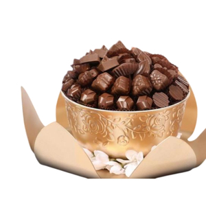 Bol de service au chocolat Lotus Design de la plus haute qualité Affichage de desserts sucrés pour les mariages et les occasions spéciales Prix abordable - Product Image 1