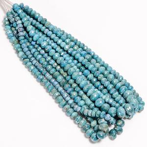 ลูกปัดแซฟไฟร์, ลูกปัดไพลินเคลือบด้าน, ลูกปัดพลอยแซฟไฟร์เคลือบ, ลูกปัดแซฟไฟร์เคลือบสำหรับทำเครื่องประดับ - Product Image 1