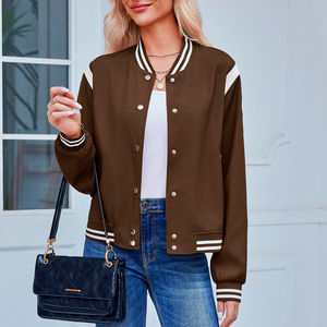 Ropa de mujer de alta calidad de talla personalizada, chaquetas universitarias con logotipo personalizado, chaquetas universitarias bordadas de alta calidad para mujer - Product Image 4