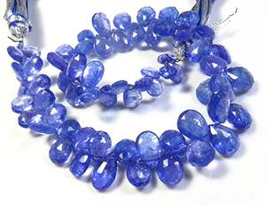 Haute Qualité 100% Naturel Bleu Tanzanite Perles 9 \ "Strand 6-11mm Africain Tanzanite Poire Perles À Facettes pour Bijoux - Product Image 5