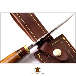 7,5 "tendencia Venta caliente OEM barato precio bajo hecho a mano Damasco cocina uso rata cola Tang mango de madera cuchillo - Product Image 3