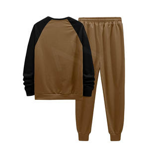 Survêtement de jogging uni en coton pour homme Ensemble de vêtements 2 pièces pour la course à pied et le sport Grande taille disponible - Product Image 2