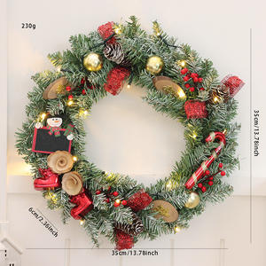 Guirnalda Navideña Más Vendida con Piñas Artificiales Simuladas y Agujas de <span class=keywords><strong>Pino</strong></span> de 35/40 cm <span class=keywords><strong>para</strong></span> Decoración de Puertas - Product Image 3