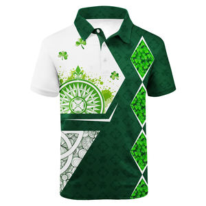 เสื้อโปโลแขนสั้นของผู้ชายผ้าฝ้าย100% กันรอยยับและออกแบบโลโก้ตามสั่ง - Product Image 1