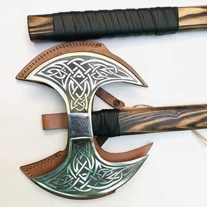 Hacha de Acero de Damasco con Mango de Madera de Diferentes Colores, Multiusos, Precio de Fábrica NM, Alta Calidad, 4 3/4 de Corte - Product Image 4