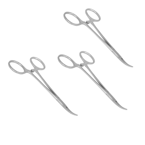 คีมหนีบหลอดเลือดแบบโค้ง Halstead Mosquito Artery Forceps ขนาด 12.5 ซม. 5 นิ้ว สำหรับศัลยกรรมและทันตกรรม 3 ชิ้น ทำจากสแตนเลสสตีล คลาส I รุ่น MMSC-H-5035 ขายส่ง - Product Image 5