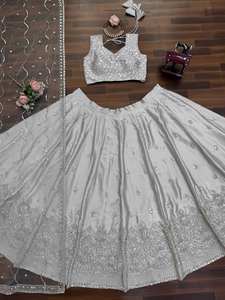 Meilleure vente Readymade indien Designer Georgette avec broderie Lehenga Choli avec Dupatta fête tenue de mariage Lehngha Choli - Product Image 4