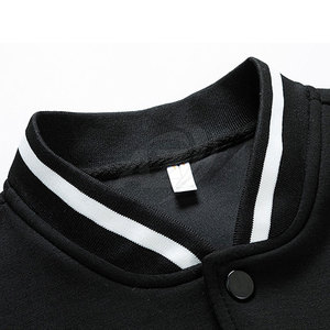 Chaqueta Universitaria de Lana y Algodón de Secado Rápido y Transpirable de Alta Calidad para Hombre con Logotipo Personalizado y Servicio OEM, Cuello Alto para Invierno - Product Image 3