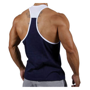 Camiseta sin Mangas para Hombre, Ajustada, Informal, Transpirable, Talla Grande, de Algodón, Ropa Deportiva de Alta Calidad, MOQ Bajo, Logotipo Personalizado para Gimnasio - Product Image 2
