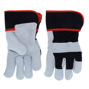 ถุงมือหนังสำหรับผู้ชายถุงมือทำงานถุงมือสำหรับงานหนักพร้อมปลอกแขนนิรภัยและหนังฝ่ามือ - Product Image 1