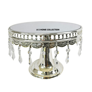 แท่นวางเค้กทรงกลมทำจากโลหะสำหรับตกแต่งสุดหรูพร้อมดีไซน์เนอร์สีทองดีไซน์ดอกไม้สำหรับงานปาร์ตี้ - Product Image 2