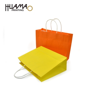 Eco-friendly Custom Solid Color <b>Paper</b> Bags with Handles for Clothing & Snack Shopping Retail Packaging Custom your own logo - Product Image 5