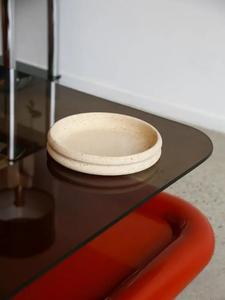 Cuenco decorativo de travertino con diseño de doble borde que ofrece textura natural, estilo moderno y calidad artesanal duradera. - Product Image 4