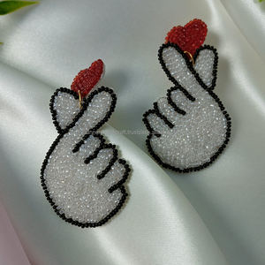 การออกแบบวินเทจที่มีสีสันไม้เรซิ่นเครื่องประดับต่างหูสไตล์ลดลง - Product Image 2