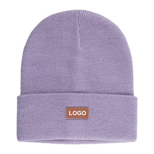 New True Letter Winter Beanie Cap Digital Customized Color Logo <b>100</b>% <b>Acrylic</b> Unisex High Quality Street Style Solid Design - Product Image 3