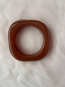 Brazalete de Resina Naranja Brillante, Brazalete Acrílico Grueso Hecho a Mano, Joyería de Moda para Mujeres y Niñas Modernas - Product Image 2