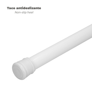 Asta per tenda da doccia allungabile, alluminio bianco, da 125 a 220 cm. - Product Image 4