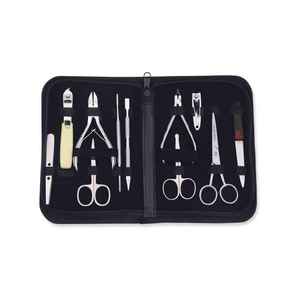 Vente chaude 11 PCS Réutilisable En Acier Inoxydable Nail Art Beauté Outils Manucure Pédicure Instrument Kit avec Pochette En Cuir Artificiel - Product Image 2