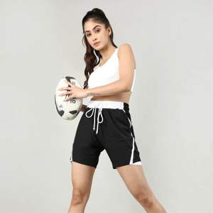 Pantalones cortos deportivos y de yoga para Mujer | Pantalones cortos de gimnasio transpirables de cintura alta con bolsillos | Pantalones cortos de entrenamiento y correr de secado rápido para mujer - Product Image 2