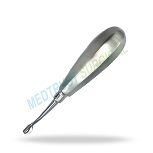 Élévateur dentaire chirurgical à pointe d'aile de 6 mm, courbé à l'intérieur, en acier inoxydable, pour l'extraction dentaire et l'élévation des racines - Product Image 3