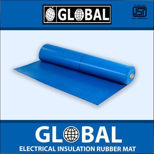 Alfombrilla de goma de aislamiento eléctrico azul Global Premium 11KV Clase B 1 Mtr X 2 Mtr 2,5mm de espesor 1 pieza/lámina aislante - Product Image 6