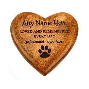 Heart Shaped Mango Wooden <b>Pet</b> <b>Urn</b> Cremation <b>Ashes</b> Box Dog Cat <b>Urn</b> <b>Pet</b> Casket Personalized Large Medium Small Sizes Available - Product Image 4