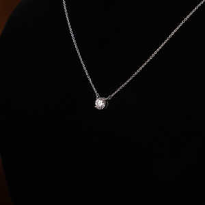 Pendentif en or massif 14 carats personnalisable avec diamant de laboratoire taille ronde et design tendance, option plaqué or unisexe - Product Image 3