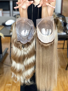 Venta al por mayor Balayage Hair Women Topper 8*8 Lace Front 13A + Grade Raw Virgin Hair Silky Straight para mujeres - Product Image 6