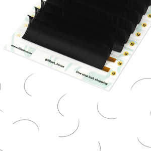 Bandejas de Pestañas Negras Mate de Cachemira, Extensiones de Pestañas Ultraligeras, Negro Mate, Pedido al por Mayor Personalizado, Suministros de Pestañas al por Mayor - Product Image 1