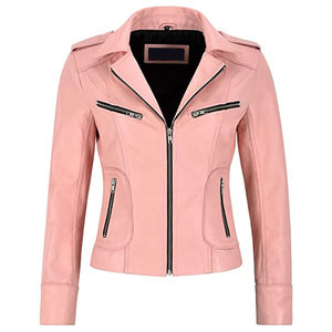 Veste en cuir pour femme en cuir de vachette de qualité supérieure, tissu doux, design et couleur personnalisables, vestes en cuir pour femmes adultes - Product Image 1