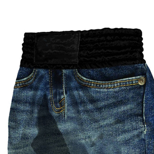 กางเกงขาสั้นผ้ายีนส์เอวกลางสำหรับผู้ชายกางเกงขาสั้นผ้ายีนส์ระบายอากาศได้ดีสำหรับเด็กผู้ชายลายพื้นเป็นมิตรกับสิ่งแวดล้อม - Product Image 3