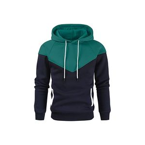 Sweat-shirts à capuche personnalisés pour hommes, couleur contrastée unie, saison hivernale, polyester/coton, polaire, écologiques, respirants - Product Image 4