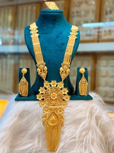 24K ทองดูไบวินเทจคลาสสิกมุกดอกไม้เข็มกลัดสร้อยคอสร้อยคอครบรอบเครื่องประดับทองแดงแฟชั่นชุดของขวัญ - Product Image 2