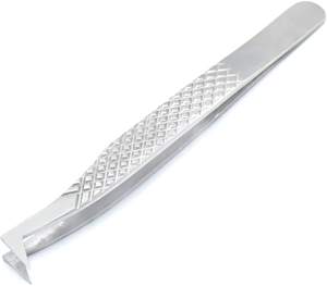 Pinzas de pestañas personalizadas de etiqueta privada Puntas de fibra Empuñaduras de diamante Pinzas de pestañas de punta de fibra de volumen recto para damas de Life Care. - Product Image 6