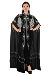 Elegante Abaya Abierta de Talla Grande, Estilo Kimono, para Mujeres Musulmanas, Estilo Casual, con Cuentas Hechas a Mano, Lentejuelas Bordadas, Larga y sin Costuras - Product Image 3