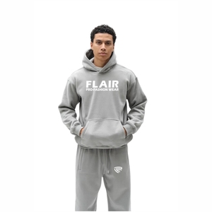 เสื้อฮู้ดสวมหัวผ้าคอตตอนออร์แกนิกสำหรับผู้ชายสเวตเชิ้ตประดับลูกปัดลายสีพื้นทรงโอเวอร์ไซส์หนาและ100% - Product Image 6