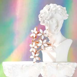 Jeulia Sweet-Smelling <b>Opal</b> Floral <b>Ring</b> in Rose <b>Gold</b> Plated Sterling Silver - Product Image 6