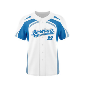 Camisetas de uniforme de malla para hombre, precio al por mayor, personalizado, duradero, conjunto de uniforme de Béisbol Juvenil con cuello, sublimación, ropa de softball - Product Image 1
