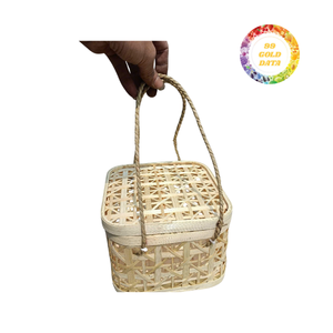 Cesta de bambú duradera tejida a mano para fines de embalaje y servicio, con acabado limpio y estructura reutilizable - Product Image 3