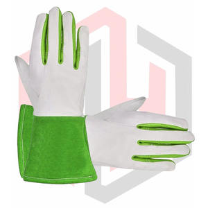 Guantes protectores de mano de cuero para construcción y trabajo pesado - Product Image 3