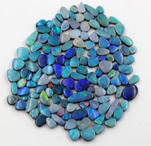 Ópalo Australiano Natural al por Mayor, Ópalo Doble Multifuego, Cabujón de Ópalo Doble para Joyería, Piedras Preciosas Sueltas - Product Image 1