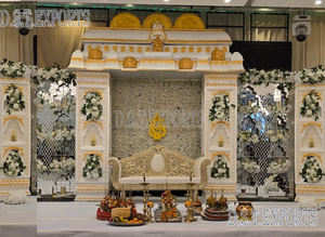 Marco Jharokha Tradicional de Rajastán para Escenario de Bodas, Marcos de Fibra Blanca para Paredes Traseras, Fabricantes de Eventos en Australia, Gran Venta - Product Image 3