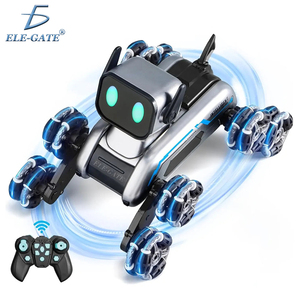 8WD RC Electronic Dog Toy <b>Robot</b> Plastic Model with RGB LED Lights Sound & Smoke Musical Toy with <b>Remote</b> <b>Control</b> - Product Image 2