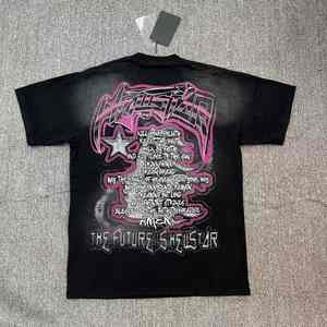 Camiseta al por mayor con logo impreso DTG OEM, 100% algodón, cuello redondo, manga corta, corte regular, peso pesado, antiencogimiento, lavado a la piedra y al ácido para hombre - Product Image 4