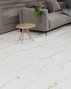 Venta al por mayor Porcelana Esmaltada Azulejos de porcelana 600X600 Veta dorada en blanco 60X60 Azulejos de porcelana - Product Image 1