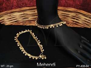 Conjuntos de joyería estilo elegante para fiesta de diseñador, envío RTS Mehendi polaco Clusterpearls, joyería antigua, conjuntos de joyería Payal - Product Image 3